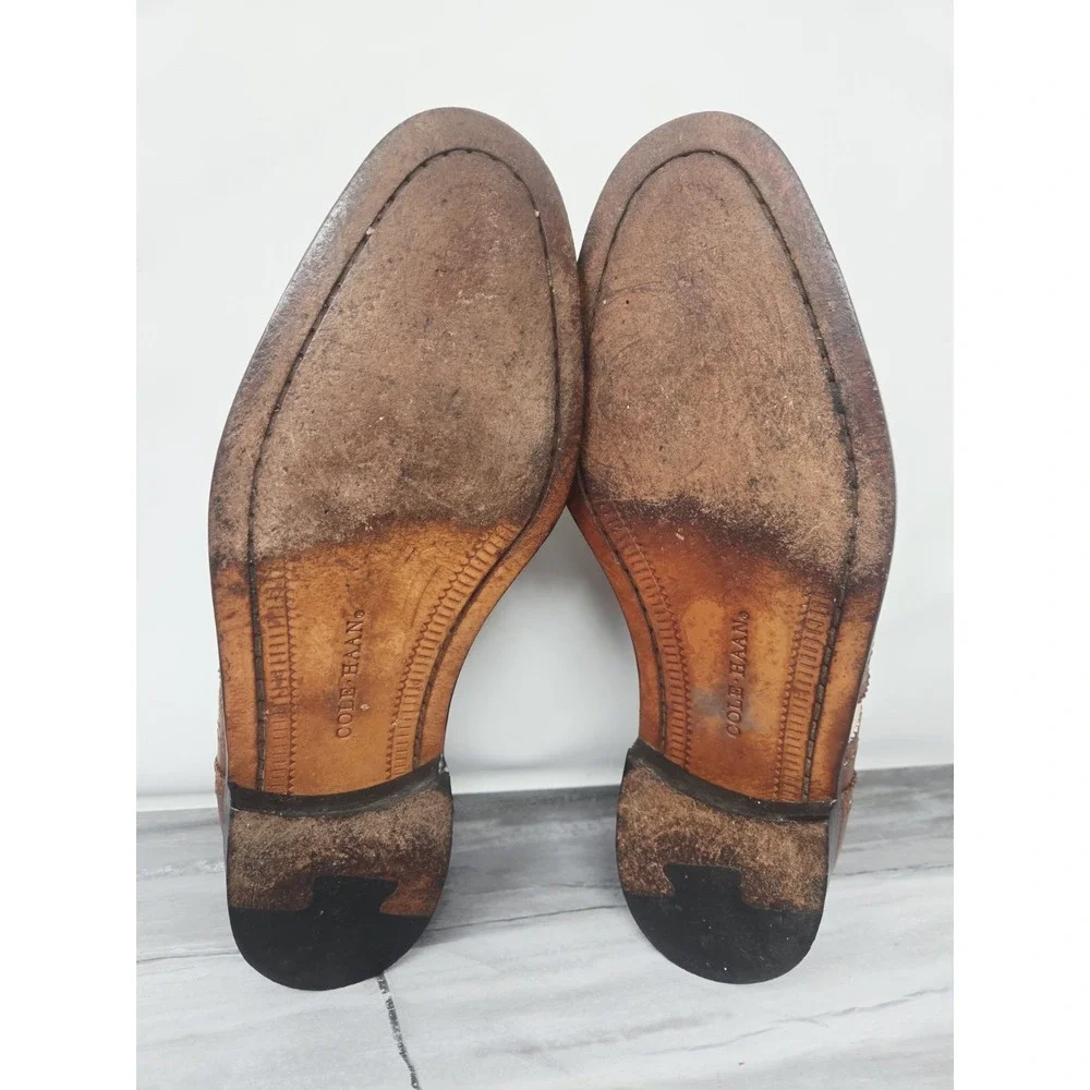 Vintage Cole Haan Wingtip Oxford Spectator Flex Comfort 2 Tone Dress Shoes 8.5 D